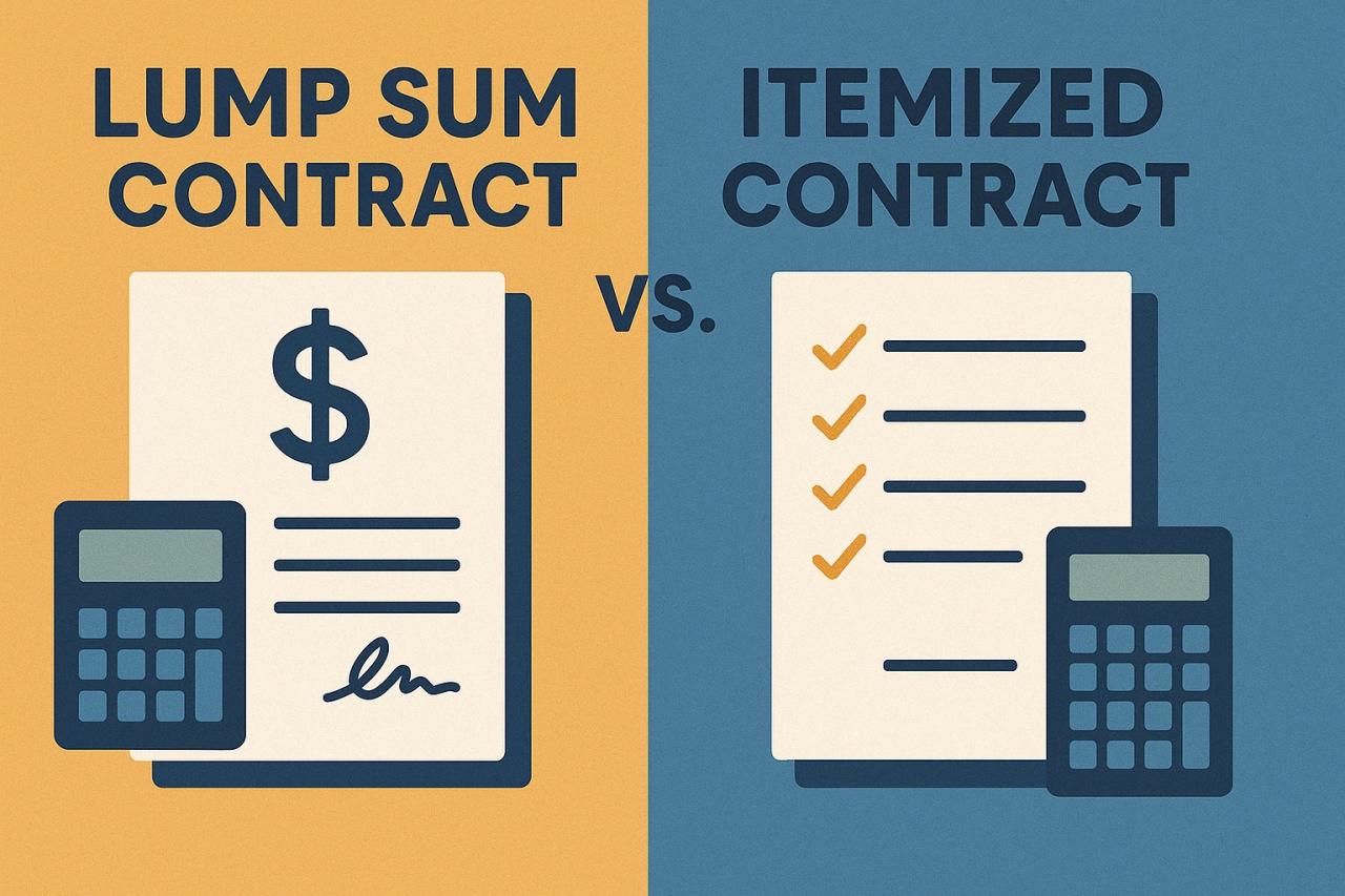 Lump Sum Contract Vs. Itemized Contract: Which One Is Better?
